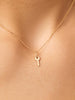 Solid Gold Spring Ring Clasp Pendant Necklaces For Women Ana Luisa Key Charm Necklace