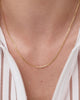 Solid Yellow Gold - Mini Curb Chain Necklace
