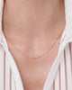 Solid Yellow Gold - Sparkle Link Chain Necklace