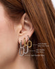 Drop Earrings - Ash Double Mini Two Tone