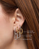 Double Hoop Earrings - Ash Double Silver