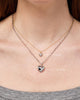 Puffed Heart Necklace - Lev Silver