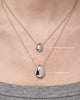 Silver Pendant Necklace - Pebble Mini Silver