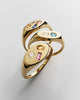 Birthstone Ring - 2 Stone Signature Signet Ring