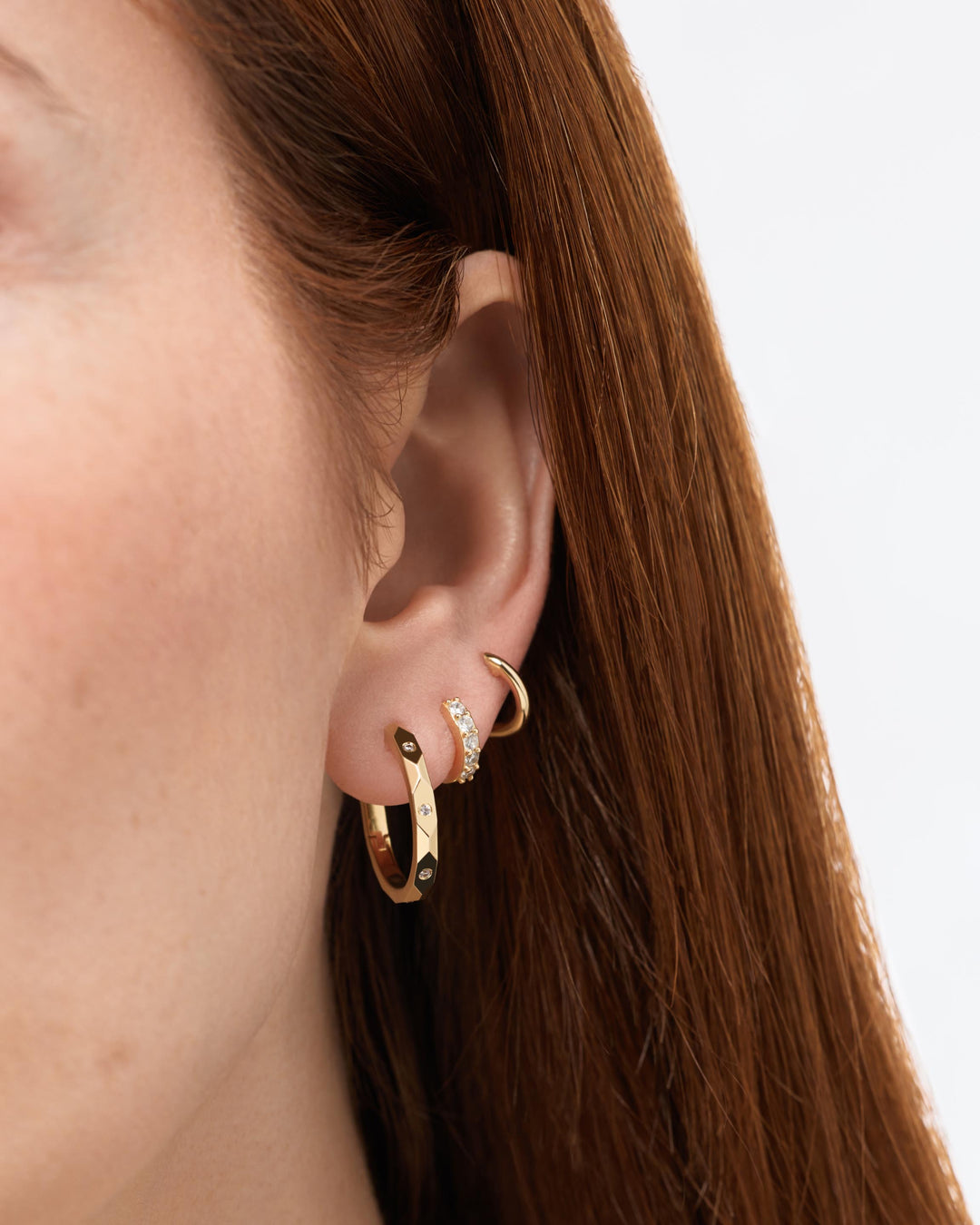 Gold Hoop Earrings - Walker Hoops