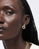 Gold Stud Earrings - Remi Studs White