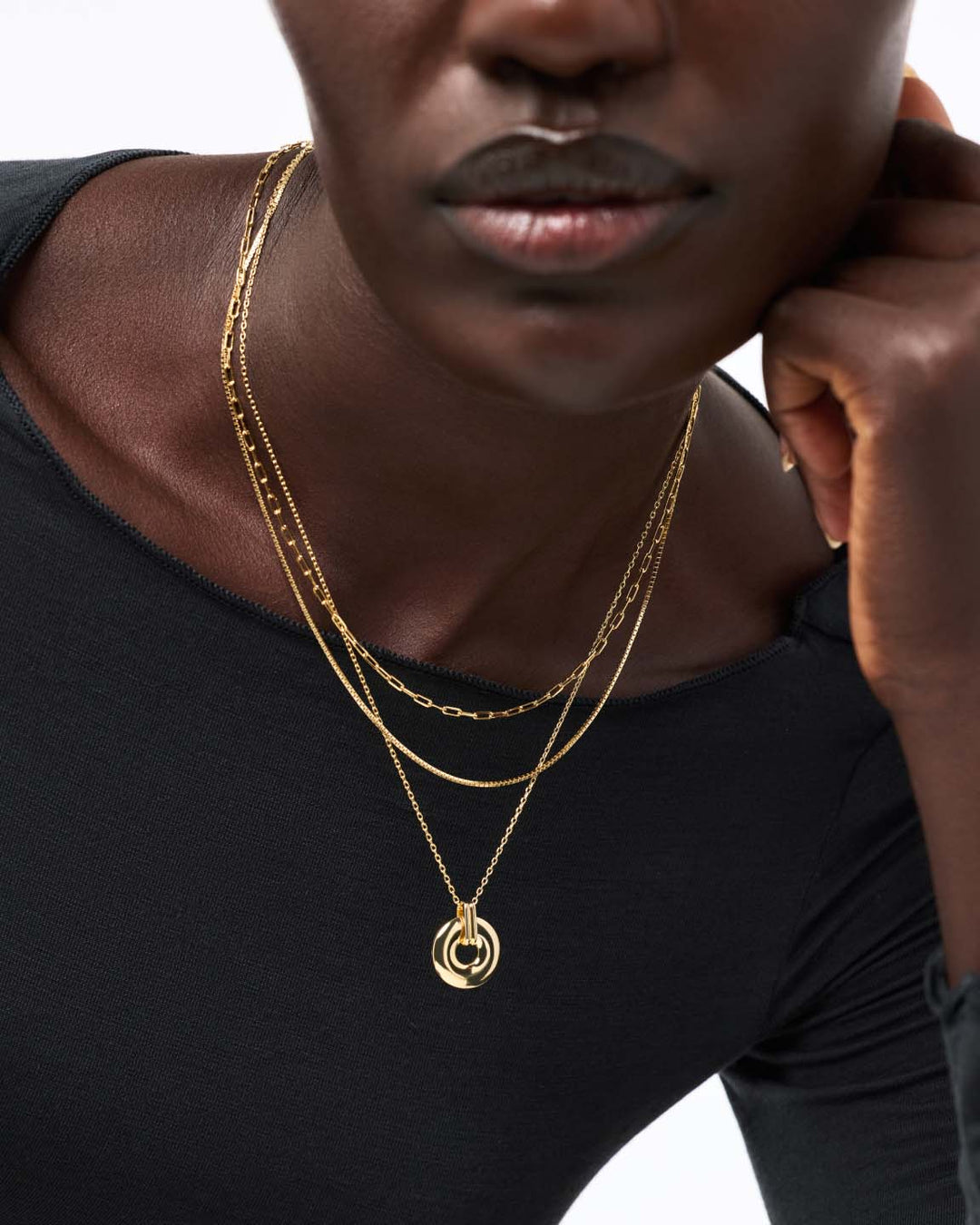 Pendant Necklace - Maeve White