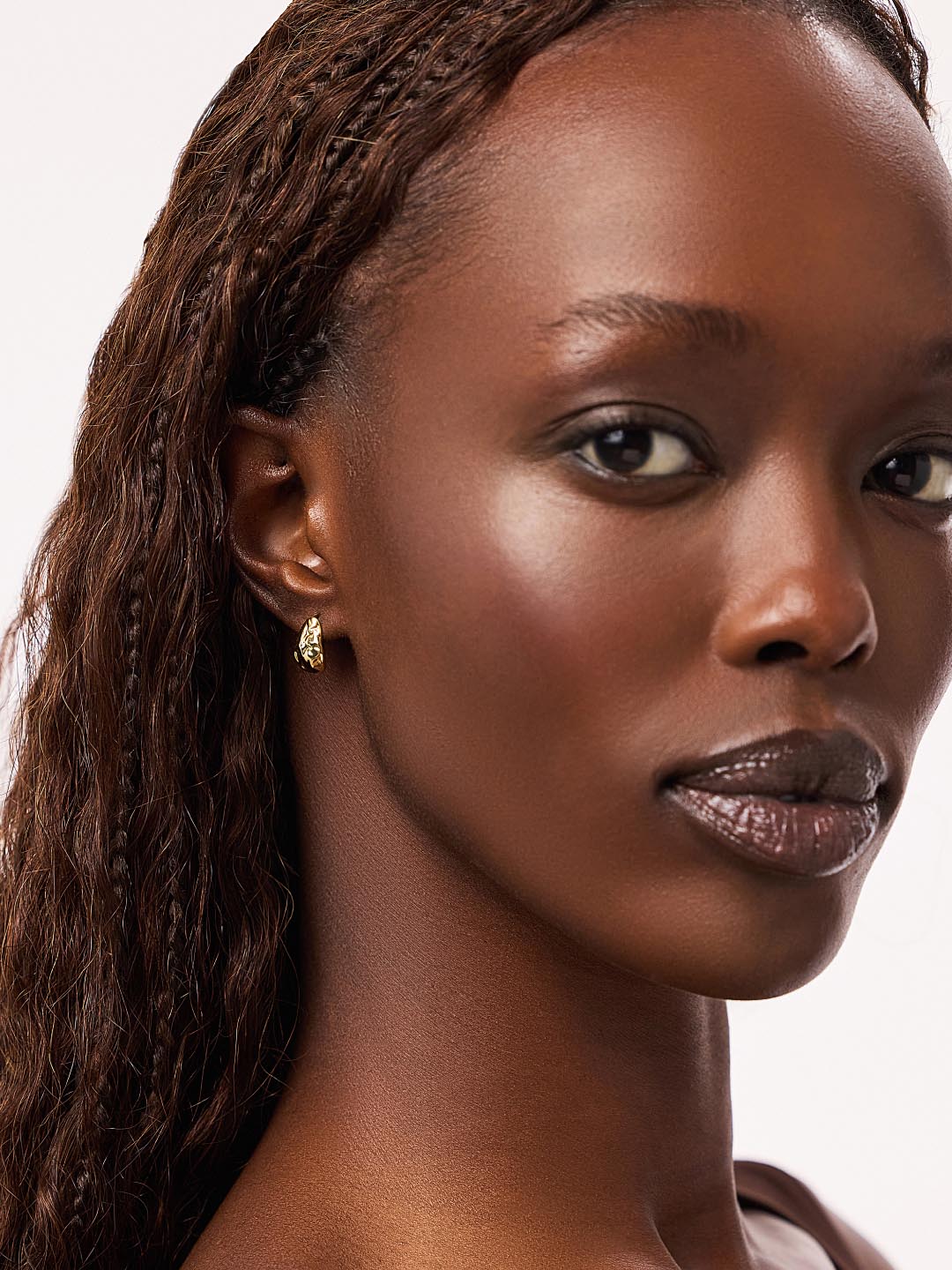 Gold Huggie Hoop Earrings - Sarah Huggie Studs