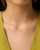 Solid Yellow Gold - Citrine Mini Birthstone Necklace