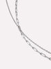 Layered Necklace - White Gold Layered Necklace