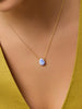 Ana Luisa Jewelry Necklaces Pendant Necklaces Gold Statement Necklace Pebble Mini Marble Blue Gold