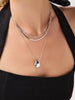 Ana Luisa Jewelry Necklaces Pendants Silver Pendant Necklace Pebble Silver Rhodium