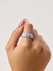 Ana Luisa Jewelry Rings Statement Rings Enamel Ring Wrenley Marble Blue Gold