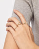 Solid Yellow Gold - 3 Stone Signature Signet Ring