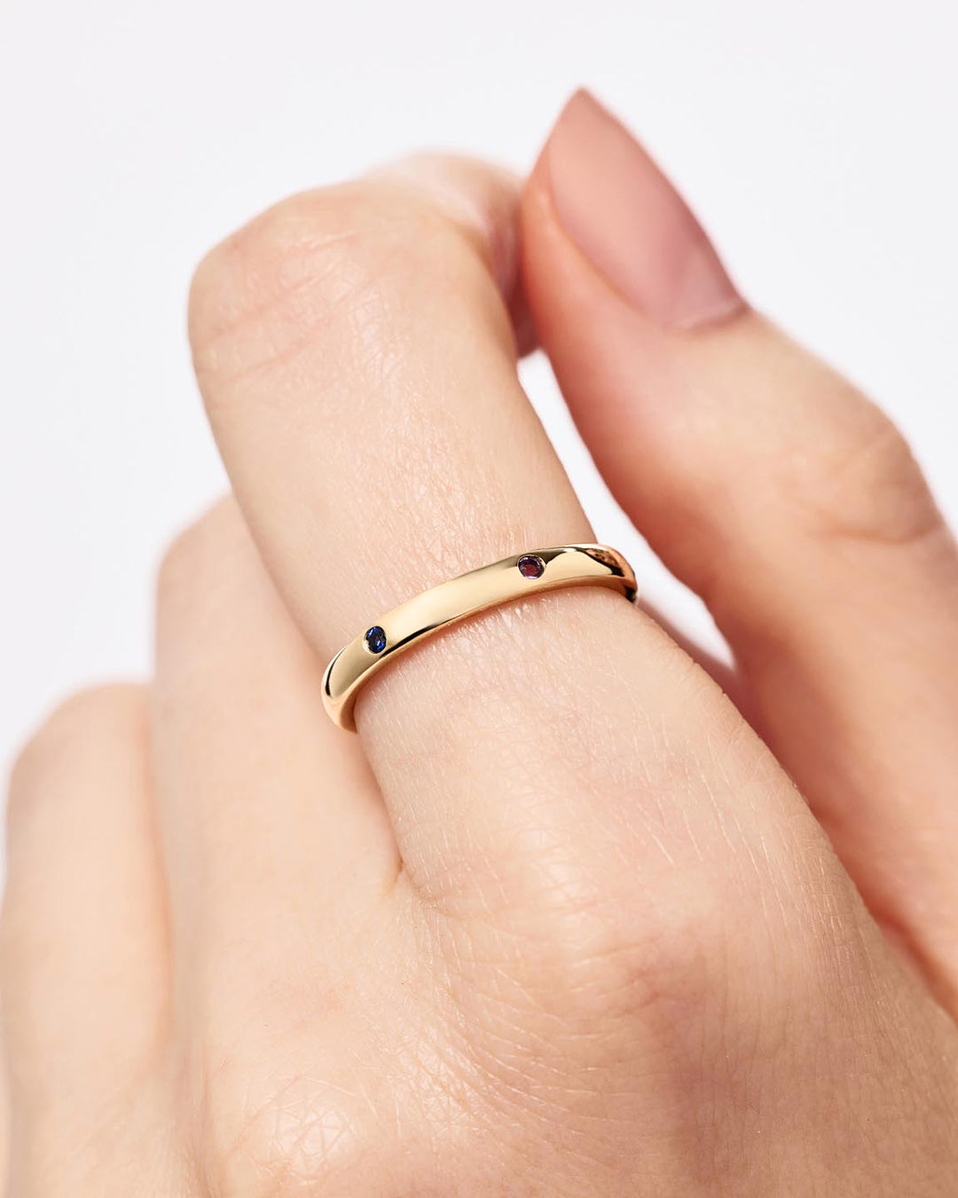 Birthstone Jewelry - 6 Stone Station Birthstone Ring
