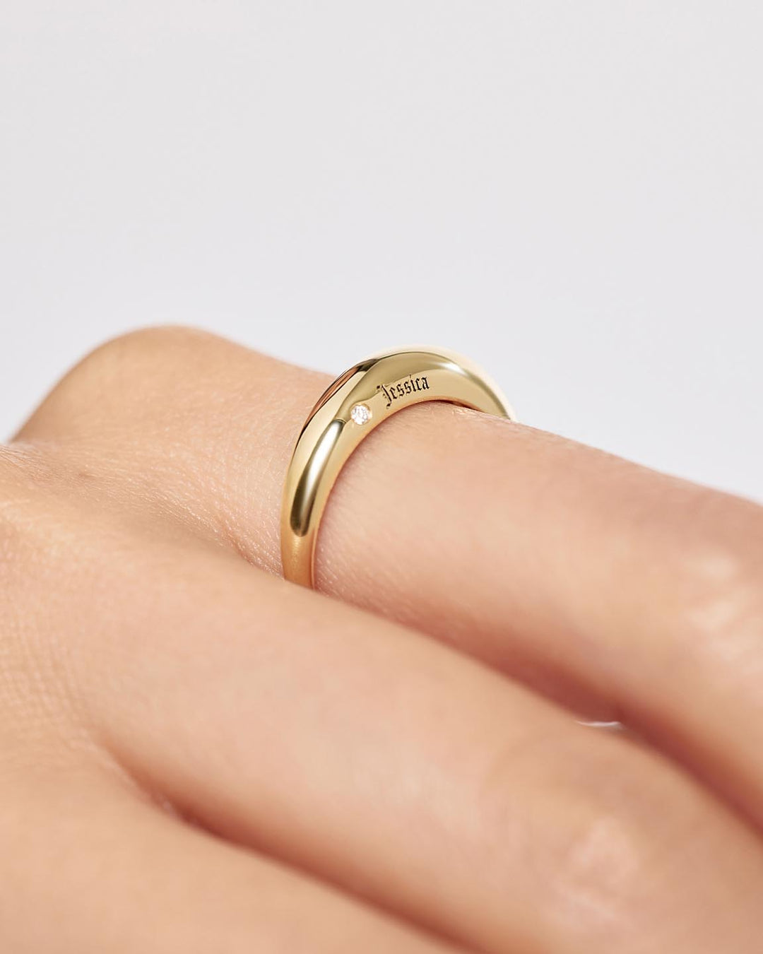 Birthstone Ring - Personalized Dome Ring
