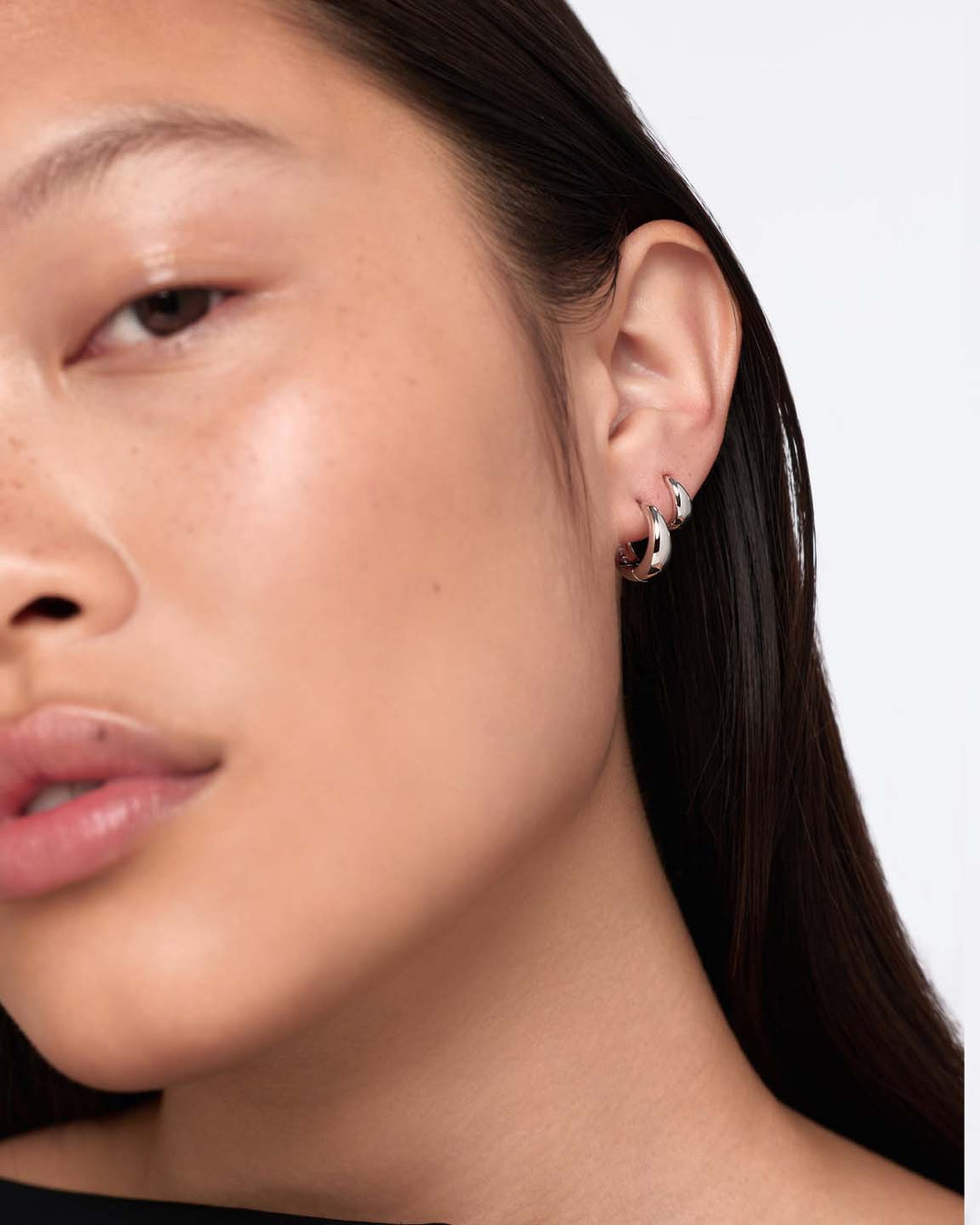 Silver Earrings - Nate Medium Silver