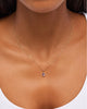 Solid Yellow Gold - Teardrop Charm Necklace