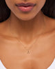Solid Yellow Gold - Pink Amethyst Teardrop Necklace