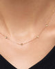 Solid Yellow Gold - Heart Station Necklace