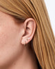 Solid Yellow Gold - Diamond Pyramid Flatback Studs