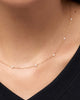 Solid Yellow Gold - Pearl Station Necklace