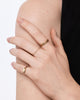 Solid Yellow Gold - 2 Stone Birthstone Ring