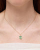 Solid Yellow Gold - Green Sapphire Spritz Charm