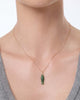 Solid Yellow Gold - Gemstone Fish Necklace