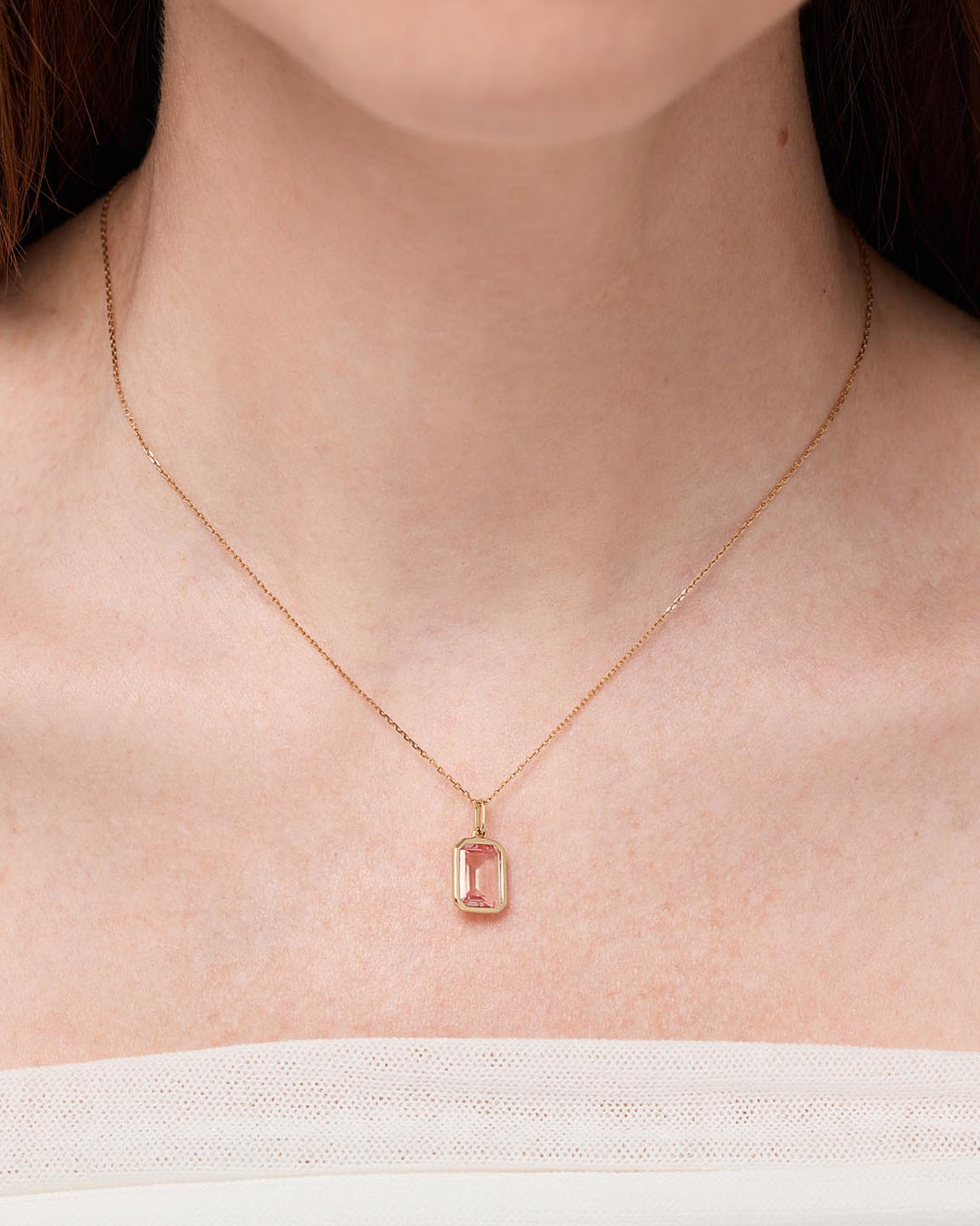 Solid Yellow Gold - Light Pink Sapphire Spritz Charm