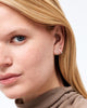 Solid White Gold - Diamond Aurora Huggie Studs