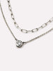 White Gold Chain - White Gold Diamond Layered Necklace