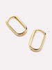 Small Gold Hoop Earrings - Gold Oval Hoops