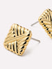 Gold Stud Earrings - Maple
