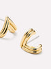 Gold Stud Earrings - Karessa