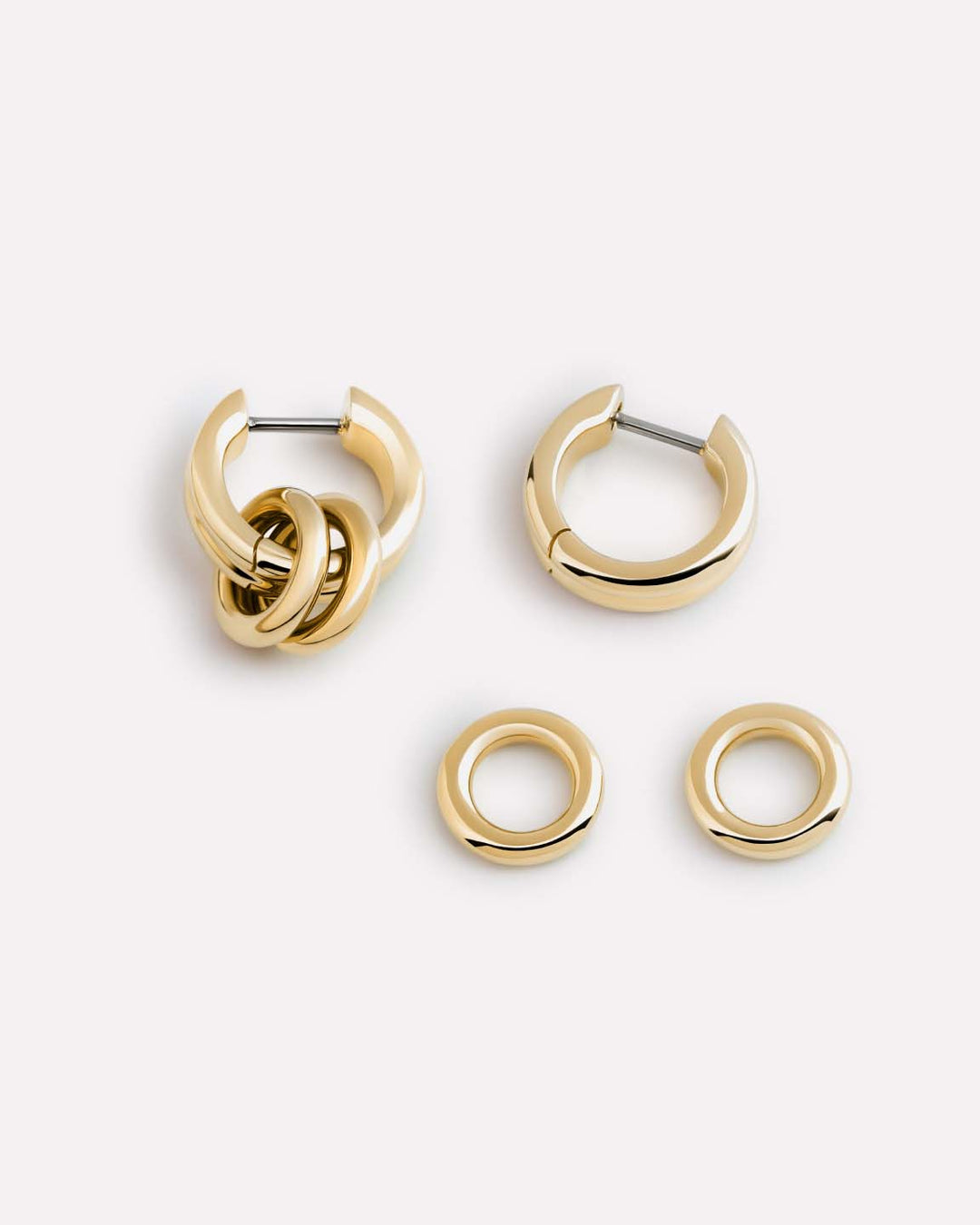 Huggie Earrings - Asher Drop Gold