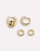Huggie Earrings - Asher Drop Gold