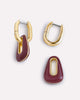 Drop Earrings - Mod Red