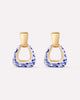 Drop Earrings - Dakota Door Knocker Marble Blue