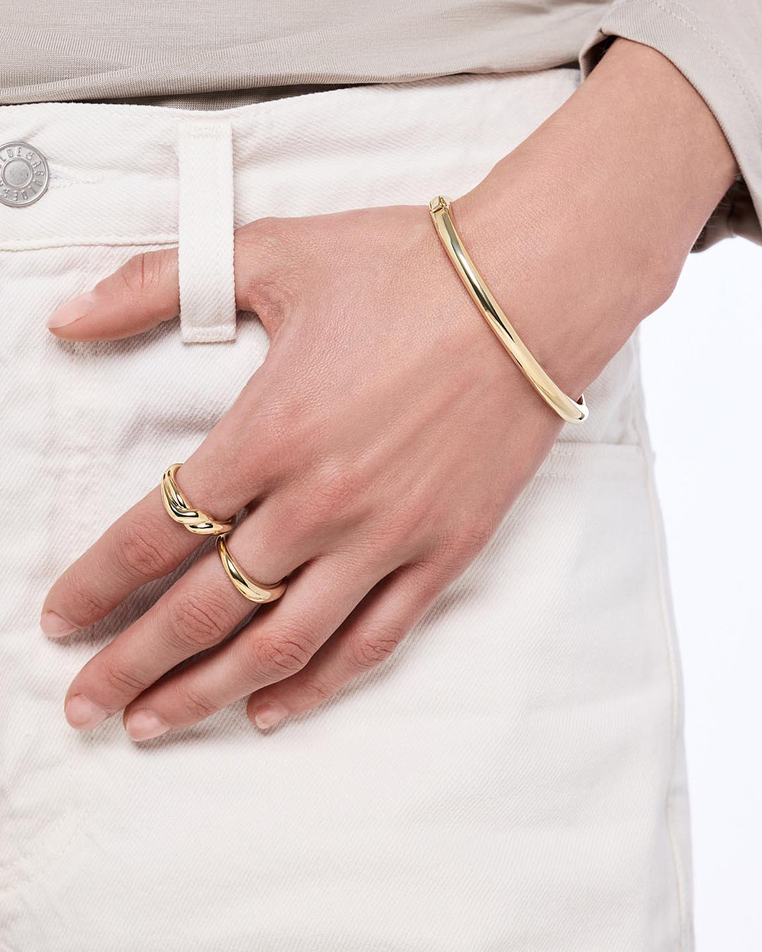 Gold Band Ring - Violet Band Ring