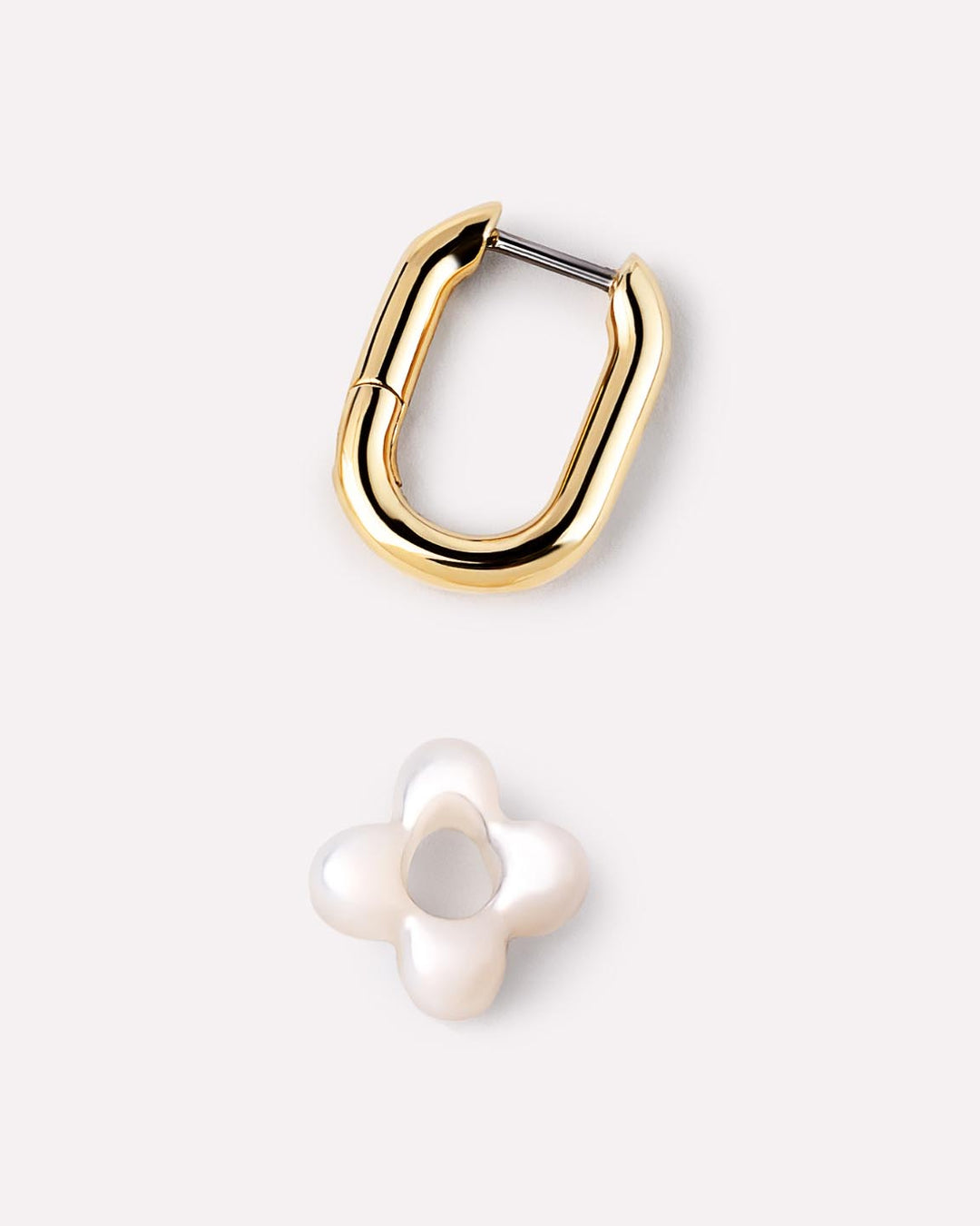 Flower Earrings - Cassia Hoops Mother of Pearl