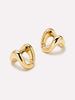 14K Gold Plated Open C Shape Statement Huggie Hoops Earrings For Women Ana Luisa Vivienne