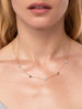 Heart Necklace - Lev Mini Pave Station Necklace