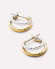14K Gold Rhodium Plated Sterling Silver Two Tone Hoop Earrings For Women Ana Luisa Toda Two Tone