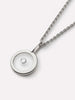 White Gold Pendant - White Gold Floating Diamond Charm