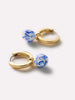 Gold Drop Earrings - Lainey Marble Blue