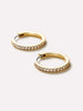 Ana Luisa Jewelry Earrings Hoop Earrings Gold Huggie Hoop Earrings Pave Huggie Hoops Medium Gold