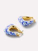 Ana Luisa Jewelry Earrings Hoop Earrings Statement Earrings Dakota Marble Blue Gold