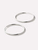 White Gold Hoop Earrings - White Gold Slim Hoops Large