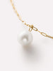 Gold Pendant - Gold Round Pearl Charm